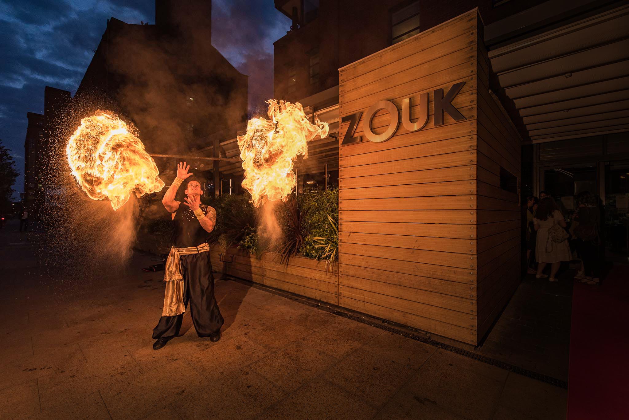 Gravity Live fire throwing Photography by Bevan Cockerill