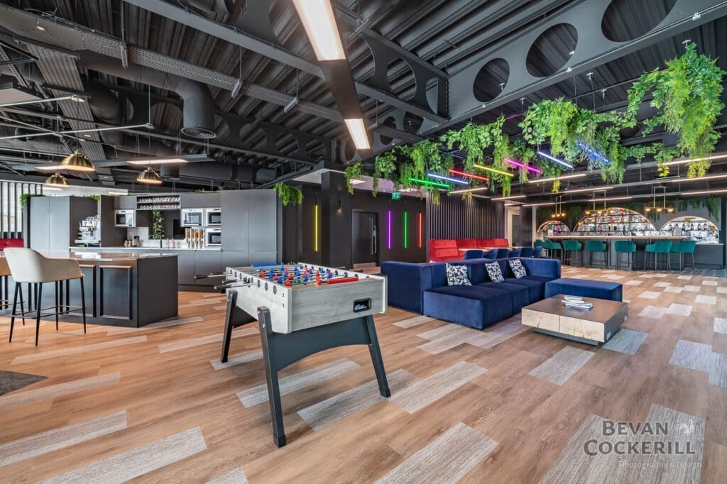 Mackenzie Stuart Office Interior Photography with bar